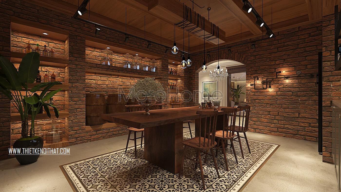 Thiết kế nội thất phòng ăn biệt thự Vinhomes GreenBay HL30